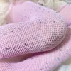 Kinder sokken Nieuwe kinderen meisje strak mode visnet kousen holle kanten strass glitter panty voor kinderen meisje zomerse mesh baby sok