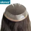 Toppers Swiss Lace Topper Hair D75 Cabelo Humano de peruca longa Sistema de substituição de cabelo cacheado/reto