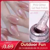 Poliska do paznokci Lilicute Nude Pink Glitter Gel Lakier do paznokci 152 KOLORY INFARKING CEARYKA WSZYSTKIE DLA MANICURE Półpółka zanurzona na paznokciach lakier Y240425