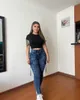 Fashion High Waist Skinny Strtechy Butt Lifting Slim Fit Women Wahed Pencil Jeans Sexy for Autumn Trendy Zipper Closure 240416