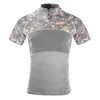 Taktiska T-shirts Mens Militärkläder Militär stridsskjorta Taktisk skjorta Hunting Kläder utomhusskjorta Casual dragkedja Top Handing T-shirt 240426