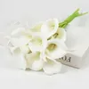 Kurutulmuş çiçekler 5/10 adet gerçek dokunmatik calla zambak yapay çiçekler beyaz düğün buket gelin duş partisi ev çiçek dekorasyon sahte çiçek