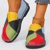 Chaussures décontractées Femmes Locs Patches Centant des plats appartements Summer Summer Cloby Couleurs de bonbons authentiques Moocasins en cuir