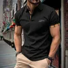 T-shirts masculins européens et américains pour hommes décontractés Polo à manches courte t-shirt Fashion Neck T-shirt respirant Q240426