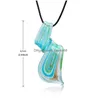 Orecchini collana blu gioielli set per donne ragazze glassa coltelli a spirale a spirale pendente penzolando lampadario in vetro set di consegna di guai da matrimonio dh28e