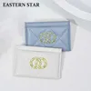 Wallets PU Short Card Bag Womens Small Fragrant Wind Lingge 2023 New Ultra Thin Card Case Business Card Holder Genuine Leather Mini Change Bag Trendy