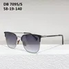 Solglasögon DB 7095/s Pure Titanium High End Hållbara Original Men Fashion British Style Summer Glasses Women Recept Eyewear