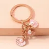 Keychains Lanyards Leuke Summer Beach Shell Charms Keychain voor autosouvenir geschenken voor vrouwelijke mannen handtas hangers sleutels diy accessoires