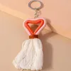 Keychains Lanyards Fashion Love Heart Tassel Keychain Souvenir Gifts For Women Men Men Auto Key Handtas Hanglijst Kiyringen Diy Sieraden Accessoires