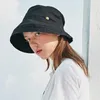 ベレー帽の女性洗浄された綿の前方カールエッジバケットハット春/夏の日本の工業スタイルレトロベイスンキャップ