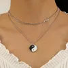 Sensione calda Yin Yang Tai Chi Chi Cendiante Creative Etnic Etnic Minimalist Chain Tai Chi Cipcant Necklace