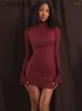 Casual Dresses Women 2024 Spring Autumn Long Sleeve Short Party Club Mesh Streetwear BodyCon Mini Dress Wholesale Artikers for Business