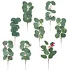 Fiori decorativi pianta verde artificiale pianta falsa eucalipto foglie di plastica in plastica piante piante fai da te arredamento natalizio