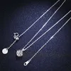 Sterling Sier S925 Hanger 1 Mosan Stone ketting Sier Pendant Dames Fashion Classic Four Claw Jewelry