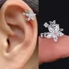 Charm 1 stcs eenvoudige mode crystal cz star blad clip oorbellen voor vrouwen