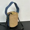 Kobieta worki słomkowe torby wiadra torby na ramię hobos łańcuch torebki projektant crossbody lady małe totes