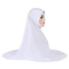 H306 Vanlig XXL -storlek Muslim Hijab med haka del av toppkvalitet Amira Pull On Islamic Scarf Sell Headscarf 240416