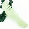 Massagem cabeludo cabelos penteados naturais jade stone guasha gua sha placo pente de pente de massagem massageador de mangers de mangueira pente de saúde