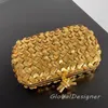 9A designer women knotted clutch bag woven vintage evening bag silver gold purse handbags wedding dress party lady fashion mini bags luxury leather flower box summer