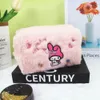 Étui à crayon de papeterie de grande capacité Carton de crayon de peluche mignon Sac de rangement pour filles mignonnes