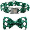 Colarinhos elegantes colarinho de cachorro com cauda com bow St. Patrick's Dog Collar