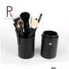 Make-upborstels Groothandel-Prinses Rose 12 stks Make-up borstel Set Kit Pinceis MaquiaGem Pincel Pinceaux Maquillage Lederen Holder Druppel D otom0