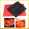 Moules 1pc Red Black Bakeware Pan de cuisson à pâtisserie Silicone antiadhésive Moules Moules de cuisson BBQ Courage de cuisson Pilde de cuisson