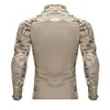 Tactical T-shirts Mens outdoor camouflage long shirt tactical shirt military bicycle training mens clothing military combat shirt 240426