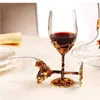 Barverktyg glas vinflaskor vin flaskor kreativitet emalj färg vinglas glas hem dekor ving glas set hem bar gåvor 240426