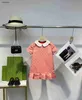 Nouveau bébé jupe poupée collier de design princesse robe taille 100-150 cm kids de créateur de vêtements d'été logo complet imprimé filles fête des filles 24april