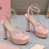 Butterfly Buckle Women's Sandals Shoes Satin Satin PVC Platfor