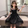 Kleider Sommerkleider für Mädchen Dot Mesh Kleid für Mädchen O Hals Kinder Kleid Casual Style Teenager Girl Kostüm 6 8 10 12 14