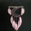 Decorative Figurines Wall Hanging Dream Catchers With Natural Feathers Wood Stick Wind Chimes Home Craft For Decoration