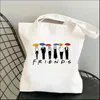 Totes Friends Tv Show Women Shoulder Bags Kawaii Shopper Shopping Canvas Bag Fashion Girl Handbags