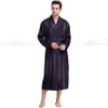 Mens Silk Satin Pyjamas Sleepwear Robes Robes Bathrobe Nightgown S ~ 3xl__For Xmas Gifts 240423