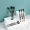 10pcs Toothbrush Soft Bristle Adult Bamboo Charcoal Household Fine Wool Toothbrush Antibacterial for Family Men and Women