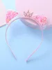 Accessories 1 Clear Cat Ear Headband With Twinkling Little Stars And Princess Tiara For Children'S Holiday Party Hair Accessory Gift