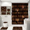 Rideaux de douche de style européen bibliothèque imprimé rideau de douche en polyester maison dcor rideau de salle de bain avec crochet