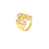 Wide opening ring, copper plated gold, personalized and versatile, simple and fashionable, new creative design jewelry