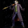 15 cm NECA SHF Dark Knight Clown Heath Ledger Joker Male Action Doll Figure Funok Clown Model Toys With Box291W