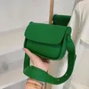 Totes Fashion Trend Sacs à bandoulière pour femmes 2024 Green Solid Sac Bag Sac à main et sac à main Small Messenger