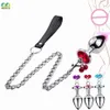 Toy Massager co Stainless Steel Leash Necklace Anal Plug with Bells Stimulate Butt Massage Sm Adult Erotic Gspot Sex Toys for8312631