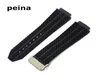 25mmx19mm NYA MENS WACKBANDS REP BAND TIRE Diver Silicone Rubber Watchband Strap for Hub277E5853614