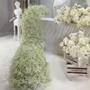 装飾花結婚式の背景装飾人工ローズベビーベビーロウフラワーアレンジメントロードリードボールテーブルセンターピース