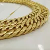 Strands 6/8/10/12/14MM Hot selling 316L Stainless Steel Gold Curled Cuban Chain Mens Necklace or Bracelet Fashion Jewelry 240424