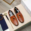 Men Dress Shoes Designers Loafers Luxe echt leer bruin zwarte heren Casual designer schoenen slip kantoor trouwschoen 38-45