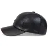 Softball Leather Baseball Cap Hip Hop Hatsautomn Men d'hiver Femmes Snapback Cap Pu Leather Trucker Caps Gorras