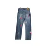 Calça de jeans de designer de designer de alta qualidade de alta qualidade, marca de jeans France France Fashion Slim Fit Streetwear