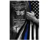 3x5ft Jesus Christian Thin blue Line Flags Cheap One Layer Double side printing with 80 Bleed shiping9140488