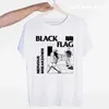 Mäns t-shirts svart flagga punk rockband Henry Rollins stora barer t-shirt o-hals kort släng sommar avslappnad mode unisex män och kvinnor tshir t240425